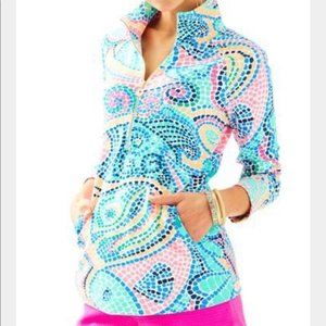 Lilly Pulitzer Skipper Popover Multi Tile Wave - Good Used Condition